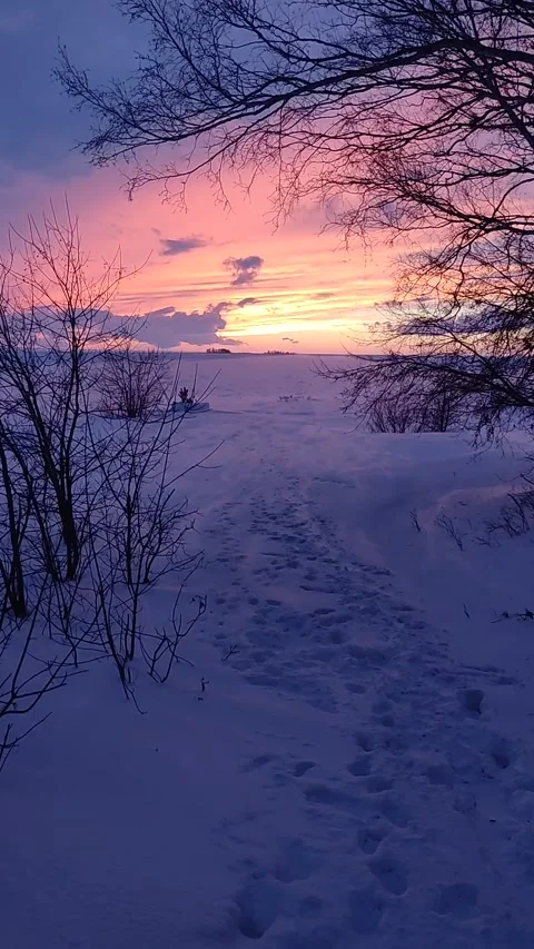 Sunset on Baikal lake. Stock Footage 262872237