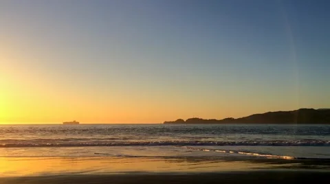 Sunset at Baker Beach, San Francisco, California Video stock 51374327