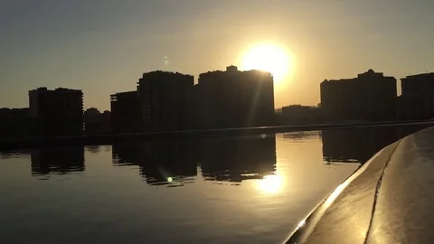 Sunset baku Stock Footage 80505632