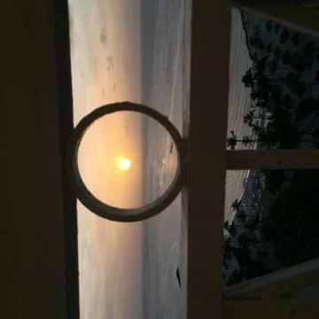 Sunset from a balcony Stock Photos