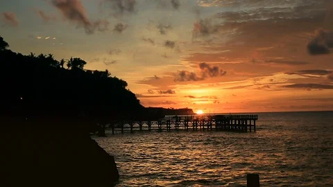 Sunset in bali Stock Footage 104200518