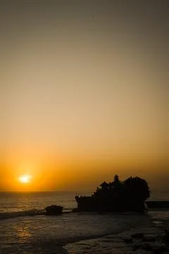 The sunset in bali Stock Photos