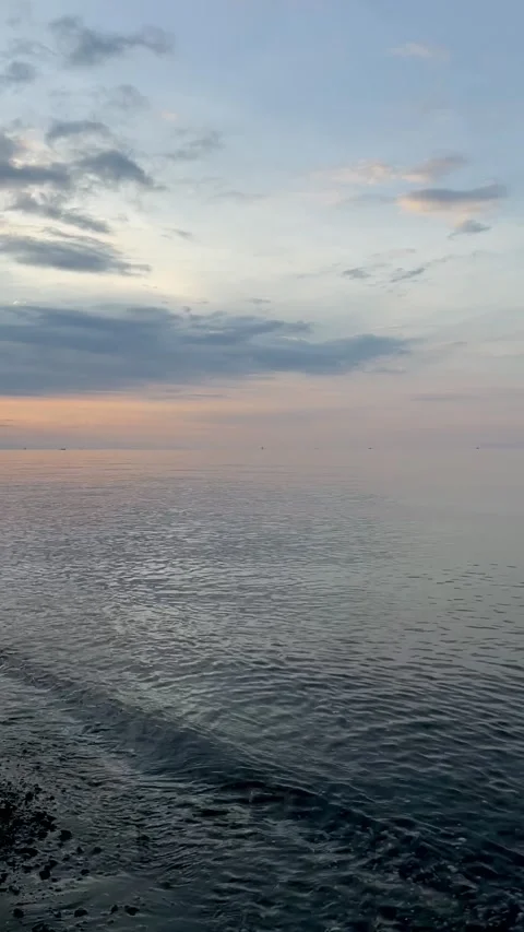 Sunset on the Bali sea Stock Footage 283816580