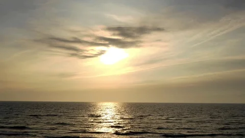 Sunset on Baltic sea. Stock Footage 100620513