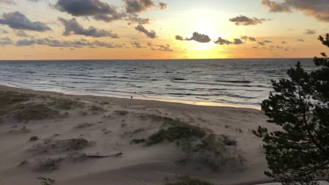 Sunset on Baltic sea Stock Footage 146190449