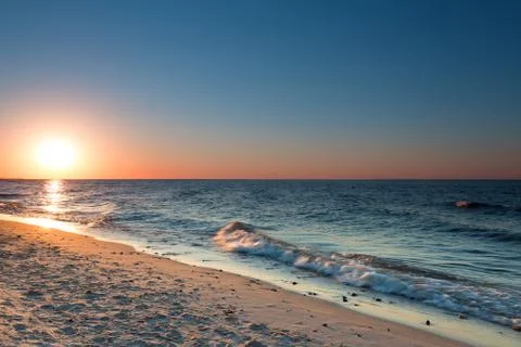 Sunset on the Baltic Sea Stock Photos