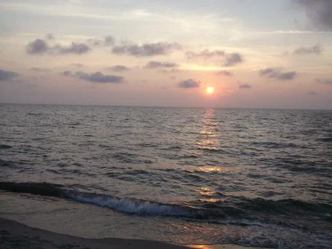 Sunset on the Baltic sea Stock Photos