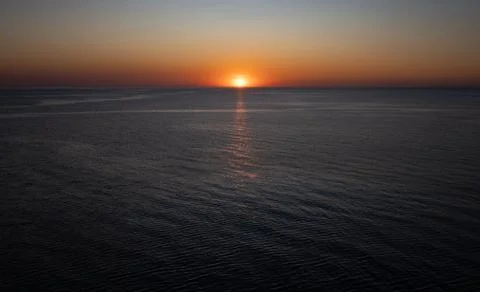 Sunset on the baltic sea Fotos Stock