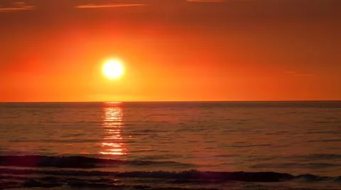 Sunset on Baltic sea Stock Photos