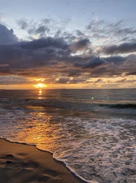 Sunset on the baltic sea Foto stock
