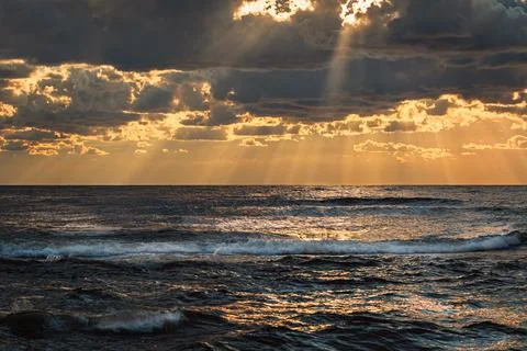 Sunset on the Baltic sea Stock Photos