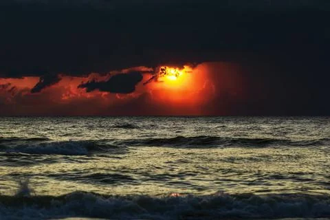 Sunset on the Baltic sea Stock Photos