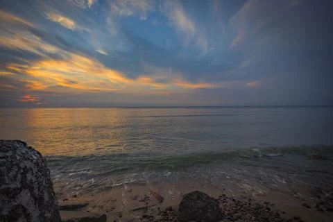 Sunset on the Baltic Sea Stock Photos