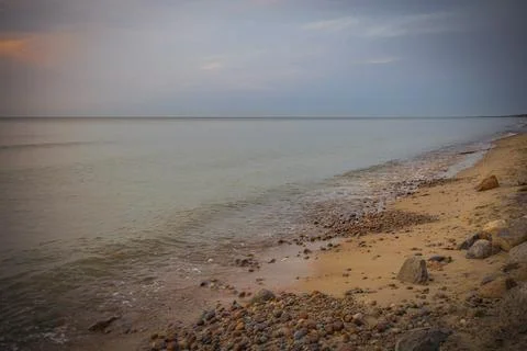 Sunset on the Baltic Sea Stock Photos