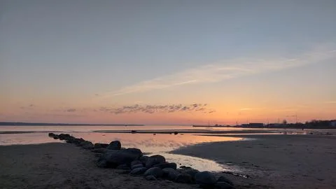 Sunset at the Baltic Sea Stock Photos
