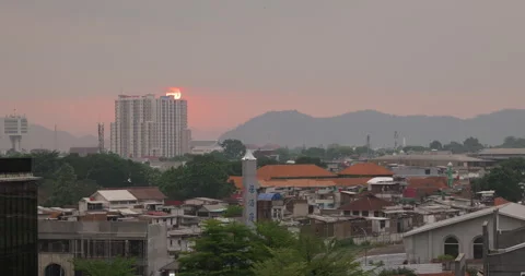 Sunset in Bandung Stock Footage 303997025