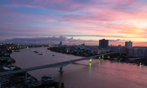 Sunset in Bangkok Stock Photos