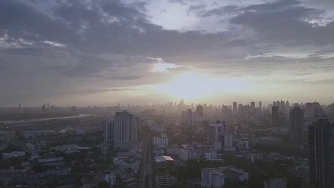 Sunset, Bangkok, Thailand, 2017 Video stock 74664751