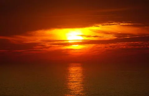 Sunset in Barcelona Stock Photos