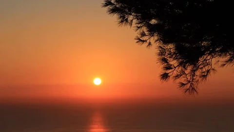 Sunset in Barcelona, Spain Stock Footage 126320011