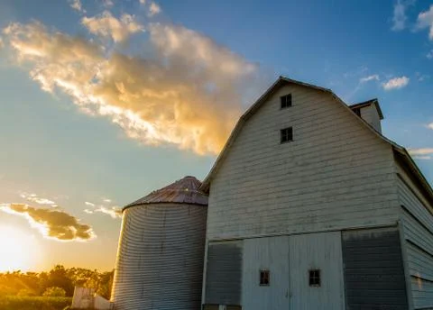 Sunset Barn Stock Photos