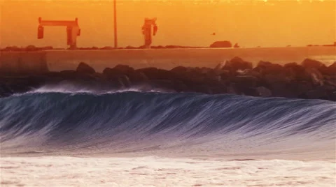 Sunset Barrel Slow Motion Stock Footage 61953467