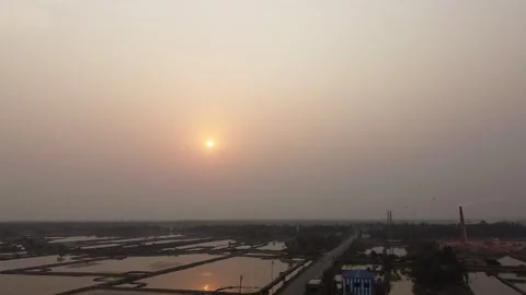 Sunset Basanti Highway Kolkata Stock Footage