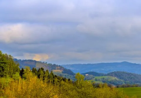 Sunset in the Basque Country Stock Photos