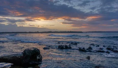 Sunset in Bastimentos island Stock Photos