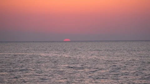 Sunset in batumi black sea Stock Footage 160150318