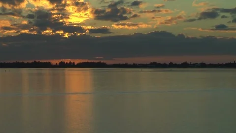 Sunset on the Bay (1080p 23.976) Stock Footage 88885059