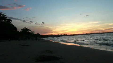 Sunset at the bay Stock Footage 723838