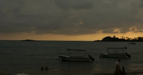 Sunset on the bay Stock Footage 86649437
