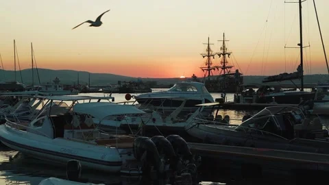 Sunset in the Bay Stock Footage 163730150