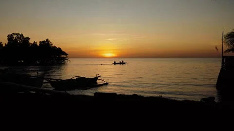 Sunset at bay Stock Footage 266999665