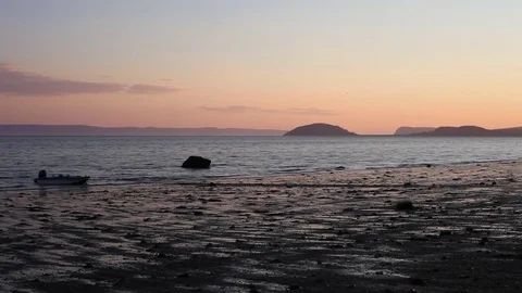 Sunset on bay of fundy Stock Footage 83462153