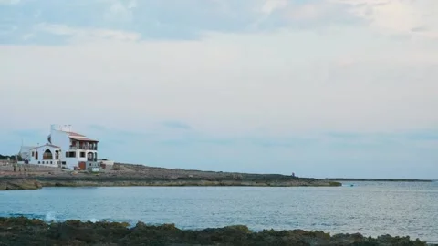 Sunset at a bay with houses Stock Footage 131349112
