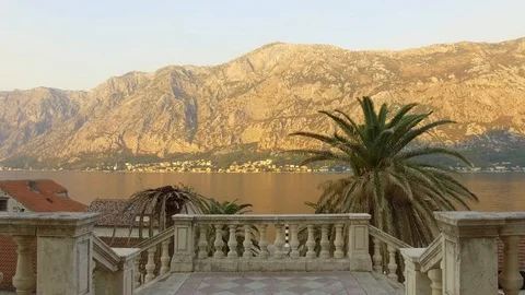 Sunset in Bay of Kotor Stock Footage