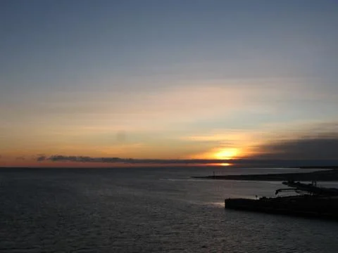 Sunset in the bay Stock Photos