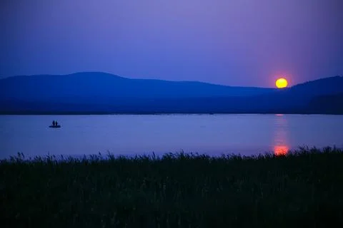 Sunset in the bay Stock Photos