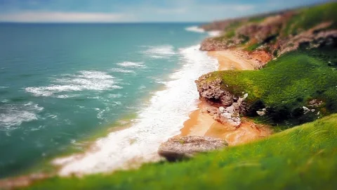 Sunset in the bay of the sea Stock Footage 220551876