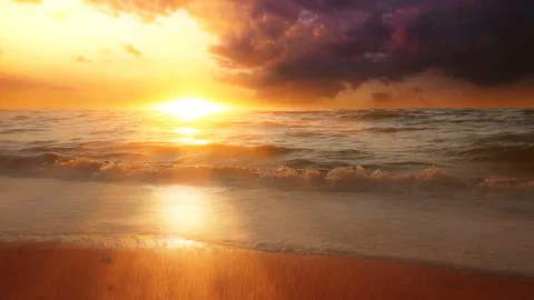 Sunset in the bay of the sea. slow motion. Stock Footage 121743653