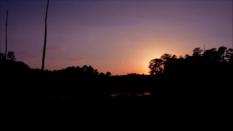 Sunset on the bayou Stock Footage 76227585