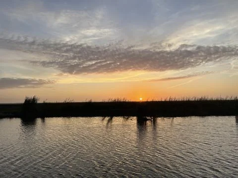 Sunset bayou Foto stock