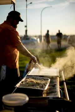 Sunset BBQ Stock Photos