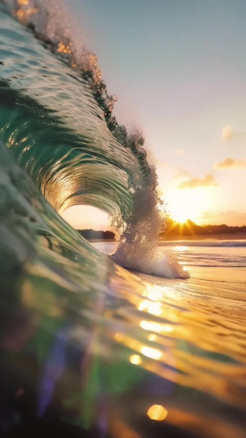 Sunset beach 05 Stock Footage 239609707