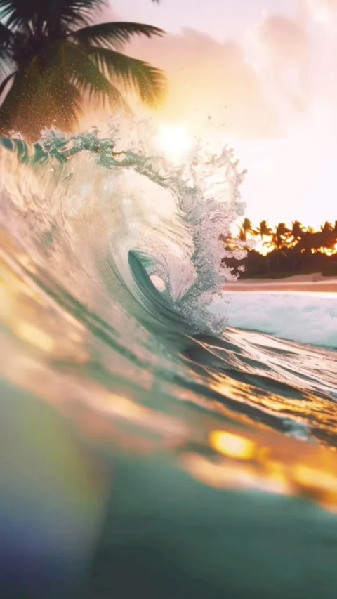 Sunset beach 06 Stock Footage 239609735