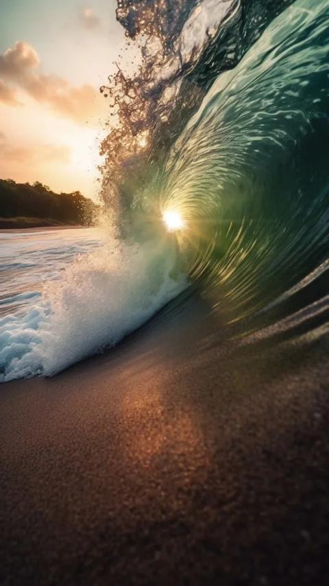 Sunset beach 08 Stock Footage 239609746