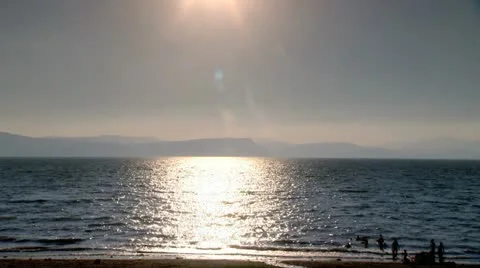 Sunset on the Beach 1 Stock Footage 10948324