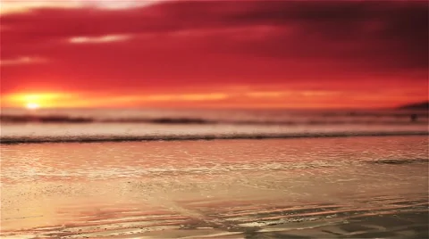Sunset Beach 2 clips - 2 color tones 1.13 mins Video stock 48751631